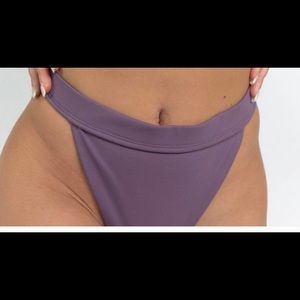 Kittenish laguna plum bikini bottoms